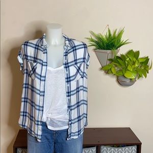 BLL- Short Sleeve Plaid Button Up